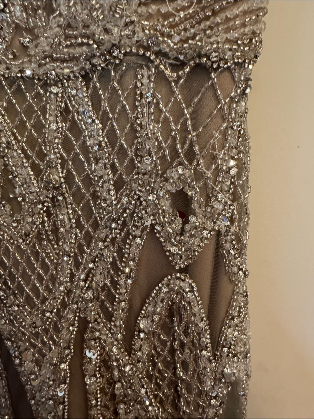 Jovani Silver Beaded Prom Gown - Picture 5 of 9